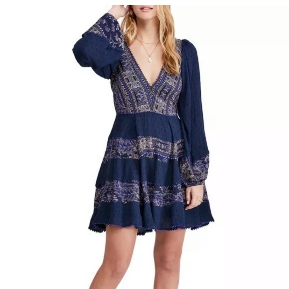 Free People Indigo dress large - NWT